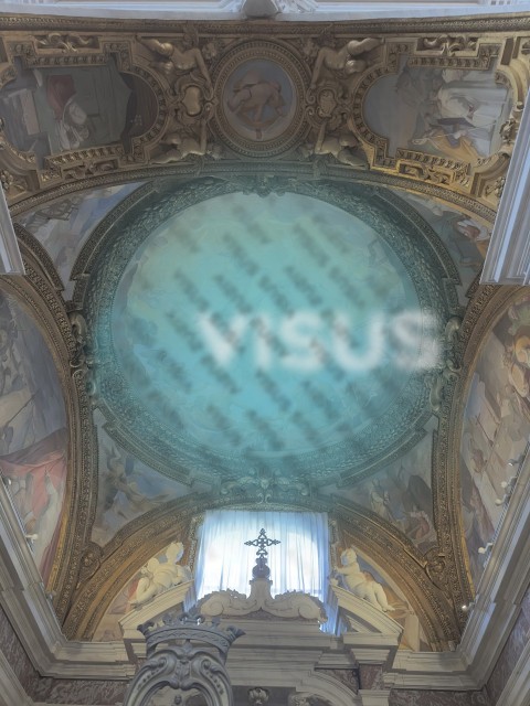 church gold putti angels Italian baroque decoration renaissance ceiling interior fresco